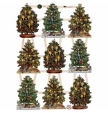 BILDER / PICTURES: Studio Light, Staf Wesenbeek, Willem Haenraets Sucatas tradicionais com bela motivo de impressão: Árvores de Natal do vintage
