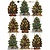 BILDER / PICTURES: Studio Light, Staf Wesenbeek, Willem Haenraets Sucatas tradicionais com bela motivo de impressão: Árvores de Natal do vintage