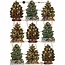 BILDER / PICTURES: Studio Light, Staf Wesenbeek, Willem Haenraets Traditionele kladjes met mooie drukmotief: Vintage Kerstbomen