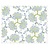 Tante Ema Cotton Fabric: forhekset skog, 50x65cm, 1 stk, himmelblå