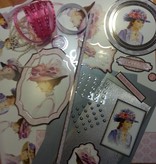 Exlusiv Deluxe Bastelset with punched, great pictures and Luxury Designer cardboard "My Fair Lady" Set No.2