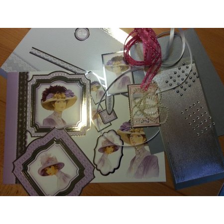 Exlusiv Deluxe Bastelset with A4 punched arches, great pictures and Luxury Designer cardboard "My Fair Lady" Set No.3