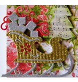 Die-namics Cutting en embossing stencils ar van Kerstmis met giften