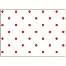 Bomuld stof: heldige punkter, 50x65cm Classic Red,