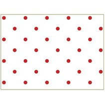 Bomuld stof: heldige punkter, 50x65cm Classic Red,