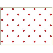 Bomull: heldige poeng, 50x65cm Classic Red,