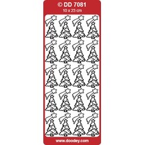 Sticker, árvores de Natal e estrelas