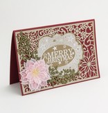 Creative Expressions Cutting en embossing stencils, Kerst motieven: decoratieve frame met sneeuwvlokken