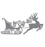 Couture Creations Cutting and embossing stencils, reindeer with sleigh