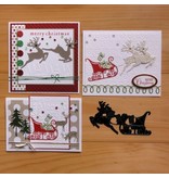 Couture Creations Cutting and embossing stencils, reindeer with sleigh