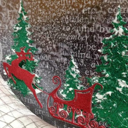 Couture Creations Cutting and embossing stencils, reindeer with sleigh