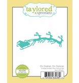 Taylored Expressions Cutting and embossing stencils, sleigh with reindeer 3