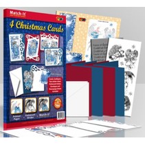 Bastelset: 4 Christmas Cards