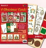 Exlusiv Bastelset: 4 Cartoline di Natale