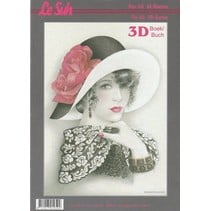 3D Bastelbuch A4 per 60 carte, donne con il cappello