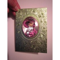 3D vellen in metallic, mooie dames met afbeeldingen en zonder hoed