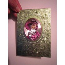 3D vellen in metallic, mooie dames met afbeeldingen en zonder hoed