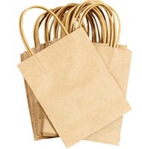 Objekten zum Dekorieren / objects for decorating 5 strong mini craft Naturel paper bags