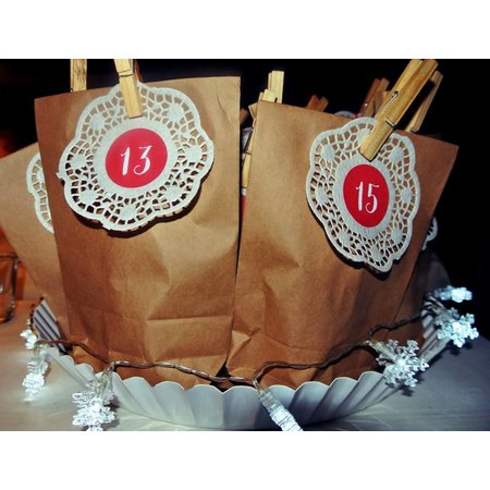 Objekten zum Dekorieren / objects for decorating 5 strong mini craft Naturel paper bags