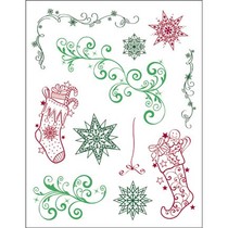 Transparent stamps, 3D Christmas Theme