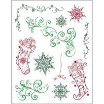 Transparent Stempel, 3D Weihnachtsmotive