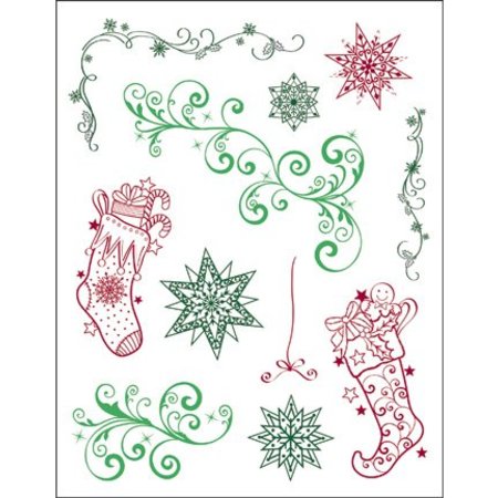 Viva Dekor und My paperworld Transparent Stempel, 3D Weihnachtsmotive