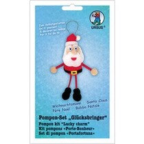 Bastelset: Pompon-Set Glücksbringer Weihnachtsmann