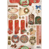 fogli A4, etichette VintageLine Natale / Rimorchi studio luce