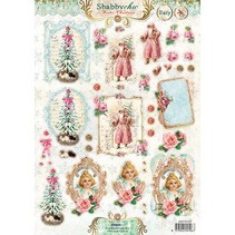 A4 cut ark, Shabby chic, julemerker / Tilhengere Studio Lys