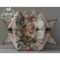 Hojas sueltas 3D morir A4, shabby chic, Etiquetas de Navidad / Remolques Light Studio