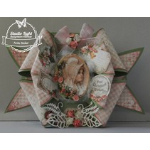 3D die cut sheet A4, Shabby chic, Christmas labels / Trailers Studio Light
