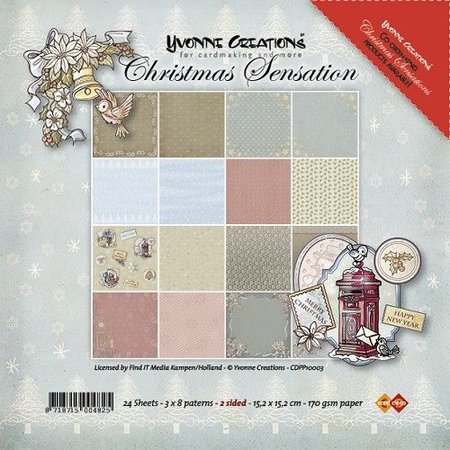 DESIGNER BLÖCKE  / DESIGNER PAPER Yvonne Creaciones - Papel Paquete - Sensación de Navidad