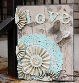 Sizzix Cutting and embossing stencils, Tim Holtz Alterations, Mini Paper Rosettes