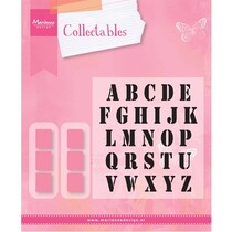 Taglio e goffratura stencil Marianne Design, Timbro Collezione alfabeto