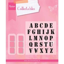 Stanz- und Prägeschablonen, Marianne Design, Collectable Stempel alfabet