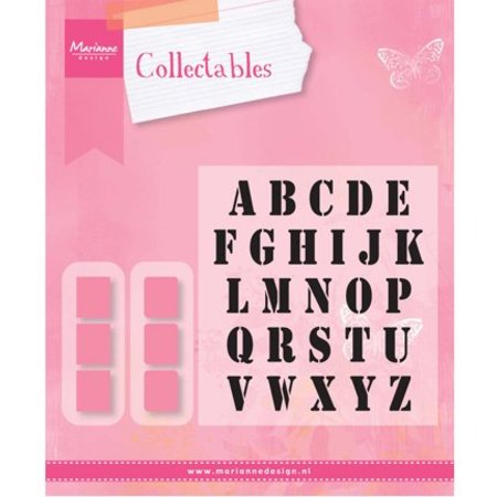 Marianne Design Corte y estampado en relieve plantillas Marianne diseño, alfabeto Sello coleccionable