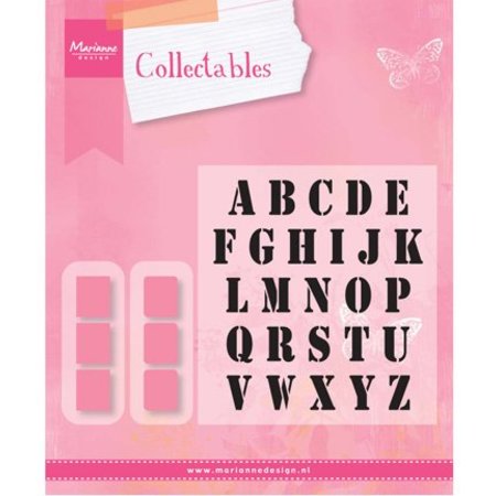 Marianne Design Cutting en embossing stencils Marianne Design, inbare zegel alfabet