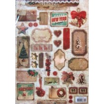 A4 cut sheets, Vintage Line Christmas labels / Trailers Studio Light