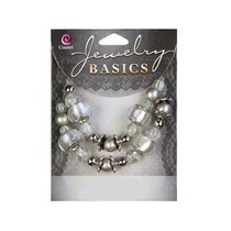 Glass Mixed Bead Strand - White (35pcs)