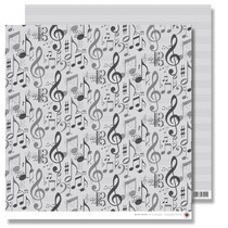 Scrapbooking papel: notas pretas