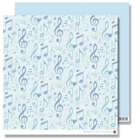 Designer Papier Scrapbooking: 30,5 x 30,5 cm Papier Scrapbooking-Papier: Blue Notes