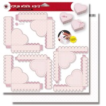 Cuore Boxes bambino, foglio singolo die rosa