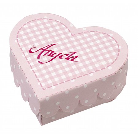 Dekoration Schachtel Gestalten / Boxe ... Herzschachteln Baby, Stanzbogen rosa