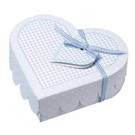 Dekoration Schachtel Gestalten / Boxe ... Boxes coração Baby, cortou luz azul folha