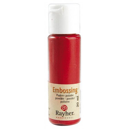 FARBE / INK / CHALKS ... Embossingspulver: klassiek rood, ondoorzichtig