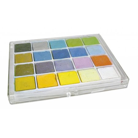 FARBE / INK / CHALKS ... Giz pastel, caixa com 20 cores