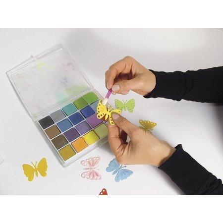 FARBE / INK / CHALKS ... Pastel chalk, box with 20 colors