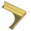 Embellishments / Verzierungen Stick per pennacchi, ottone: 23x23x4mm