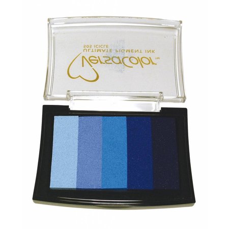 FARBE / INK / CHALKS ... Almofada de carimbo "Versacolor" tons de azul