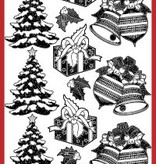 Sticker Detailed embossed stickers, Christmas motifs